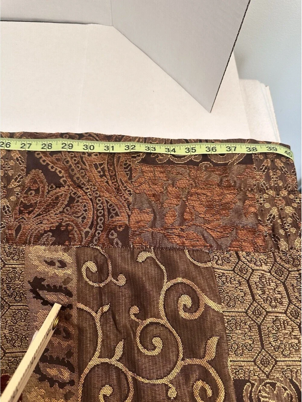 New - Elegant and Regal Croscill Galleria Red/Gold/Brown 2 Panels/curtain/drapes
